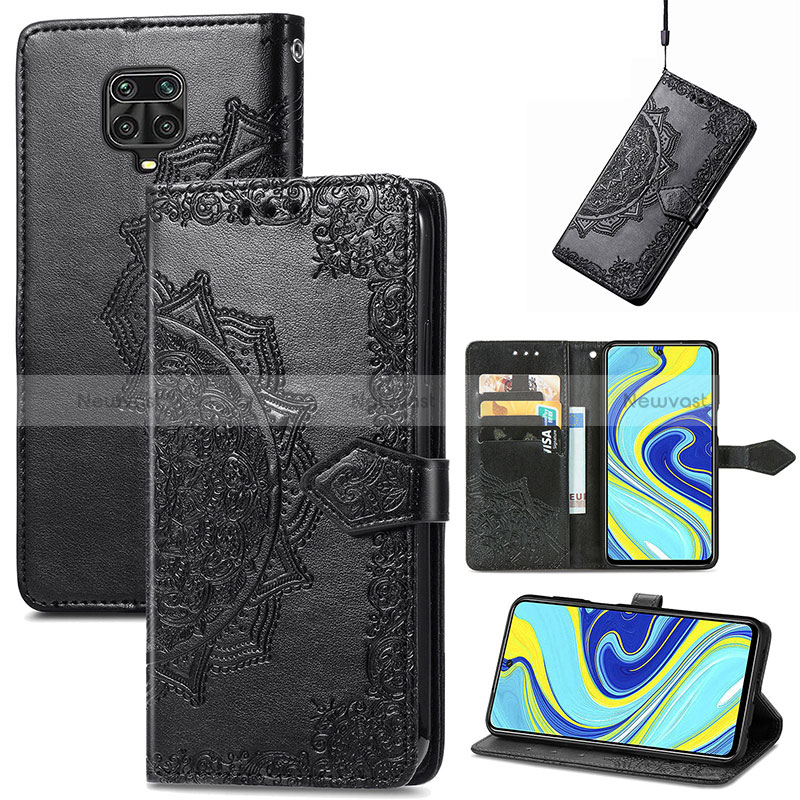 Leather Case Stands Fashionable Pattern Flip Cover Holder for Xiaomi Redmi Note 9 Pro