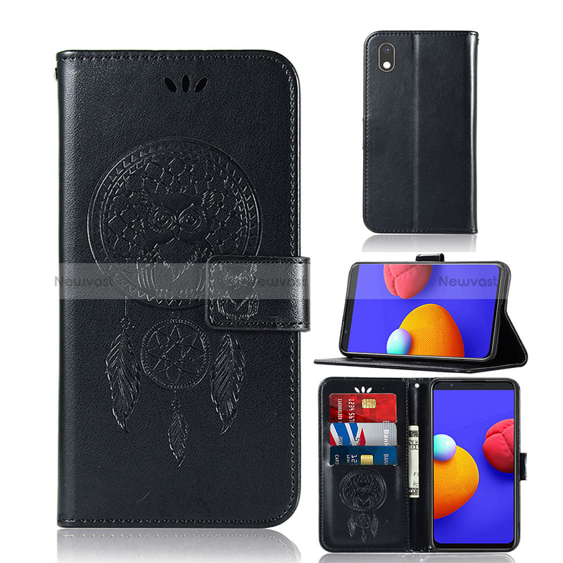 Leather Case Stands Fashionable Pattern Flip Cover Holder JX1 for Samsung Galaxy M01 Core