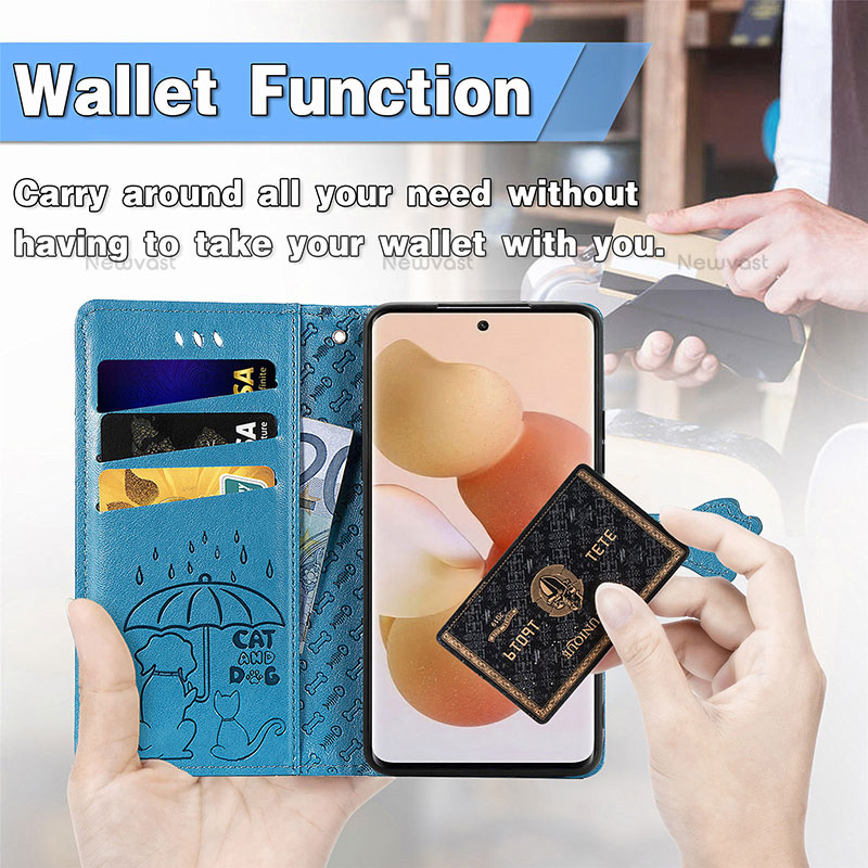 Leather Case Stands Fashionable Pattern Flip Cover Holder L01 for Xiaomi Mi 12 Pro 5G