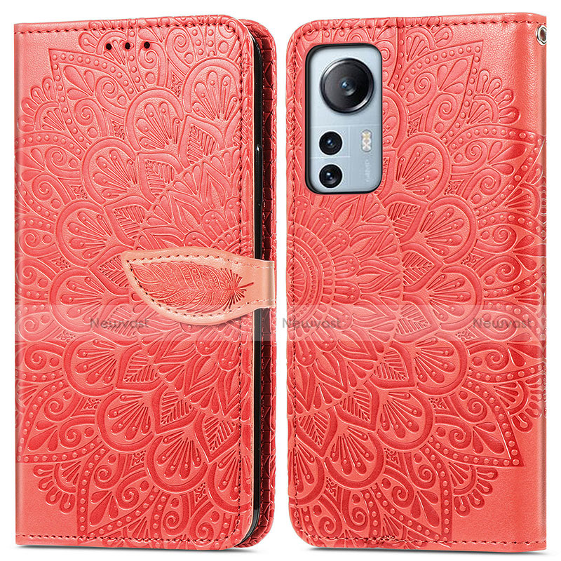 Leather Case Stands Fashionable Pattern Flip Cover Holder L02 for Xiaomi Mi 12 5G