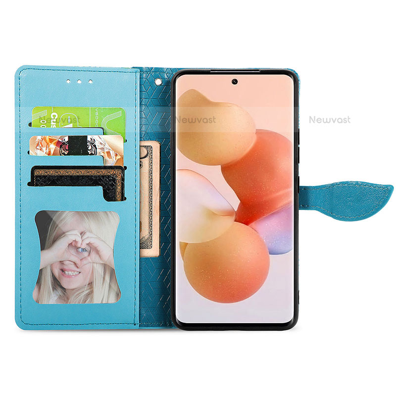 Leather Case Stands Fashionable Pattern Flip Cover Holder L02 for Xiaomi Mi 12 Pro 5G