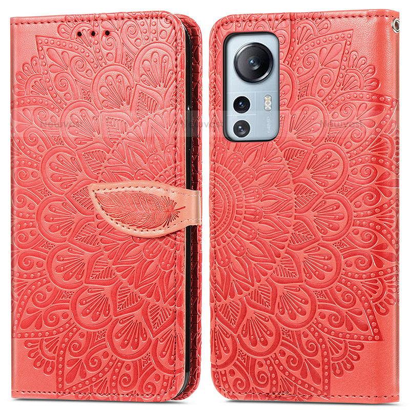 Leather Case Stands Fashionable Pattern Flip Cover Holder L02 for Xiaomi Mi 12S 5G