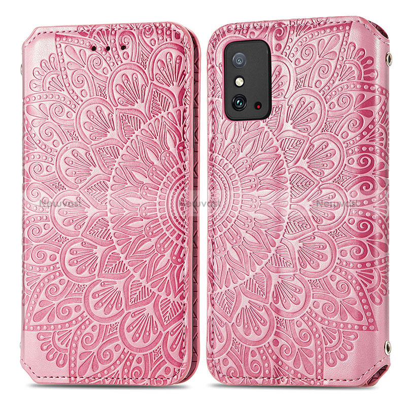 Leather Case Stands Fashionable Pattern Flip Cover Holder S01D for Huawei Honor X10 Max 5G