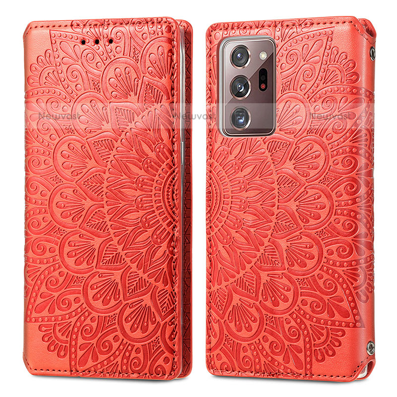 Leather Case Stands Fashionable Pattern Flip Cover Holder S01D for Samsung Galaxy Note 20 Ultra 5G