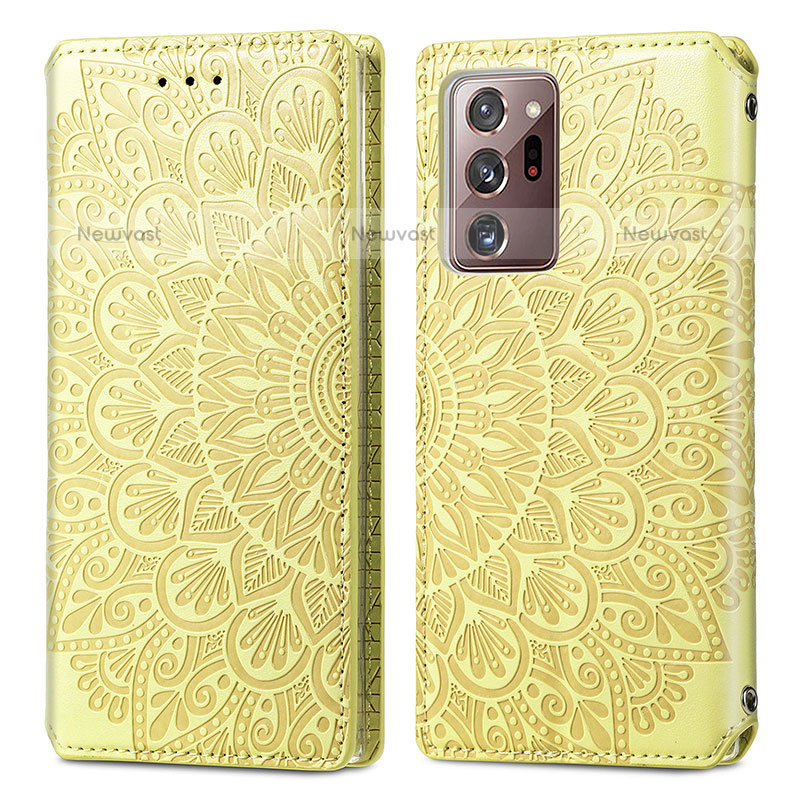 Leather Case Stands Fashionable Pattern Flip Cover Holder S01D for Samsung Galaxy Note 20 Ultra 5G