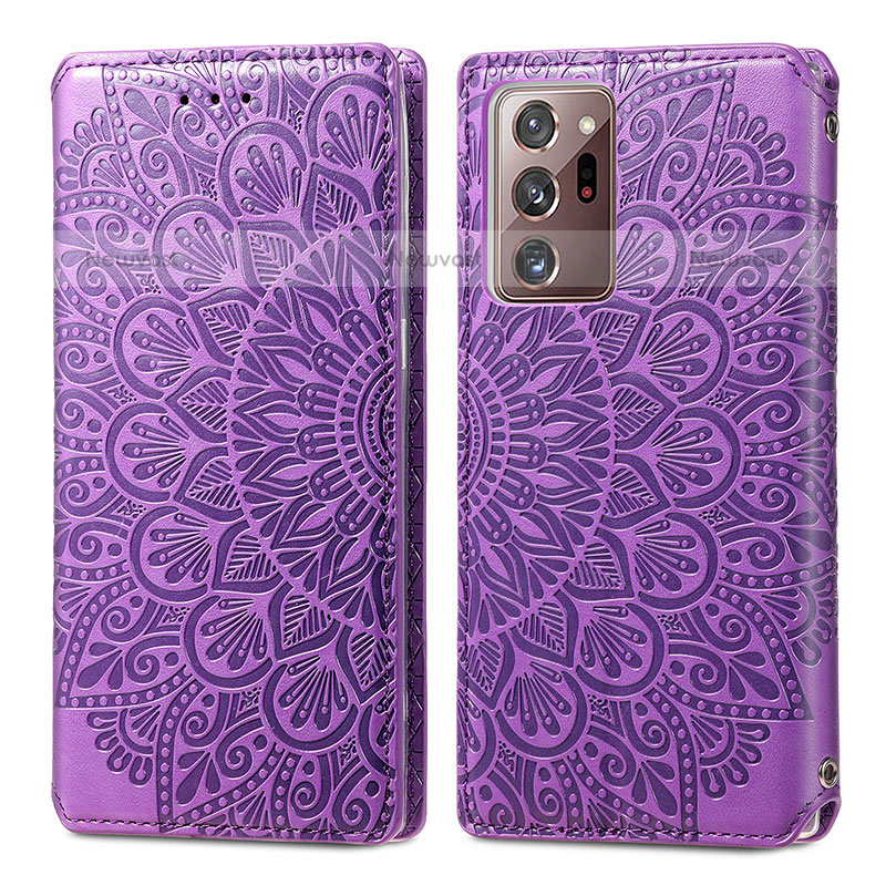 Leather Case Stands Fashionable Pattern Flip Cover Holder S01D for Samsung Galaxy Note 20 Ultra 5G