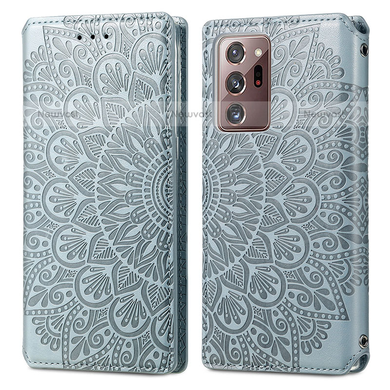 Leather Case Stands Fashionable Pattern Flip Cover Holder S01D for Samsung Galaxy Note 20 Ultra 5G