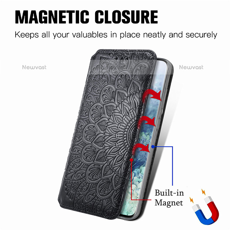 Leather Case Stands Fashionable Pattern Flip Cover Holder S01D for Samsung Galaxy S20 5G