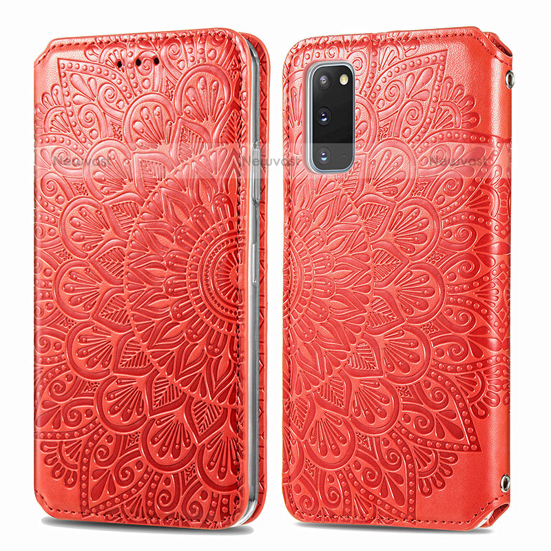 Leather Case Stands Fashionable Pattern Flip Cover Holder S01D for Samsung Galaxy S20 5G