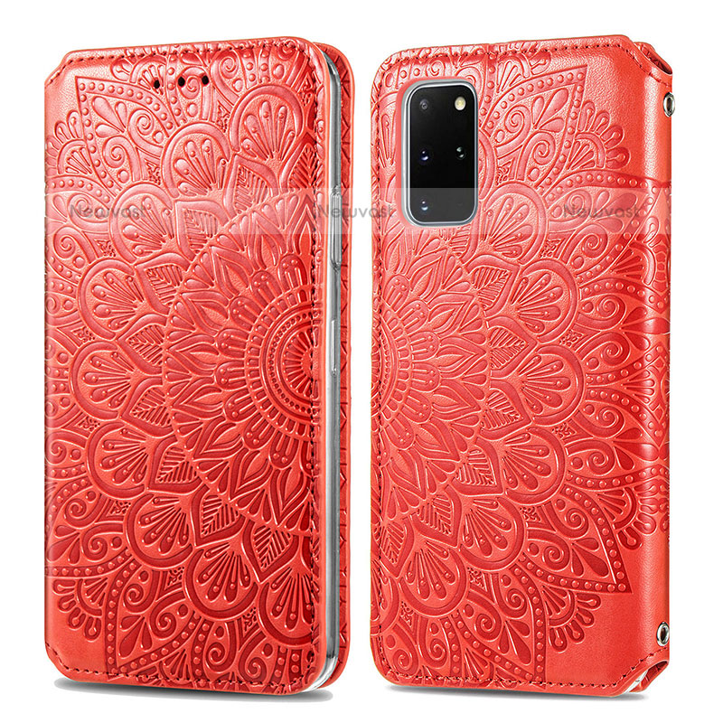 Leather Case Stands Fashionable Pattern Flip Cover Holder S01D for Samsung Galaxy S20 Plus 5G