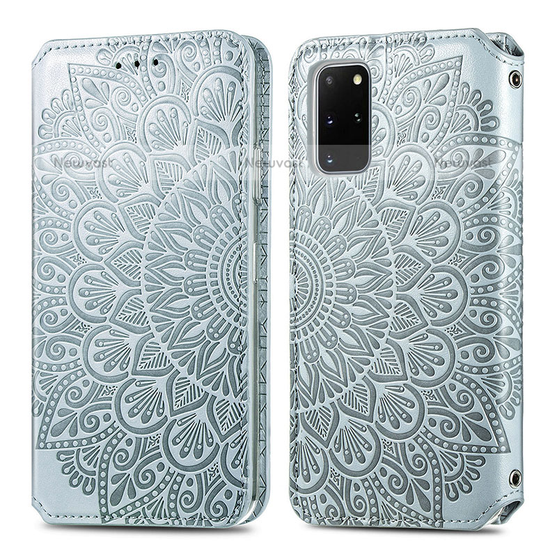 Leather Case Stands Fashionable Pattern Flip Cover Holder S01D for Samsung Galaxy S20 Plus 5G