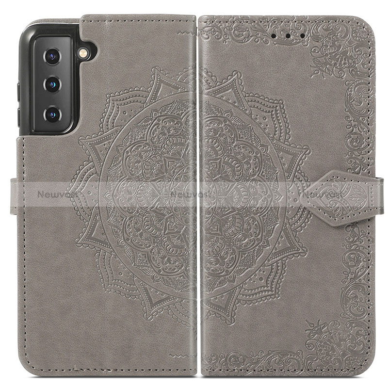Leather Case Stands Fashionable Pattern Flip Cover Holder S01D for Samsung Galaxy S24 5G