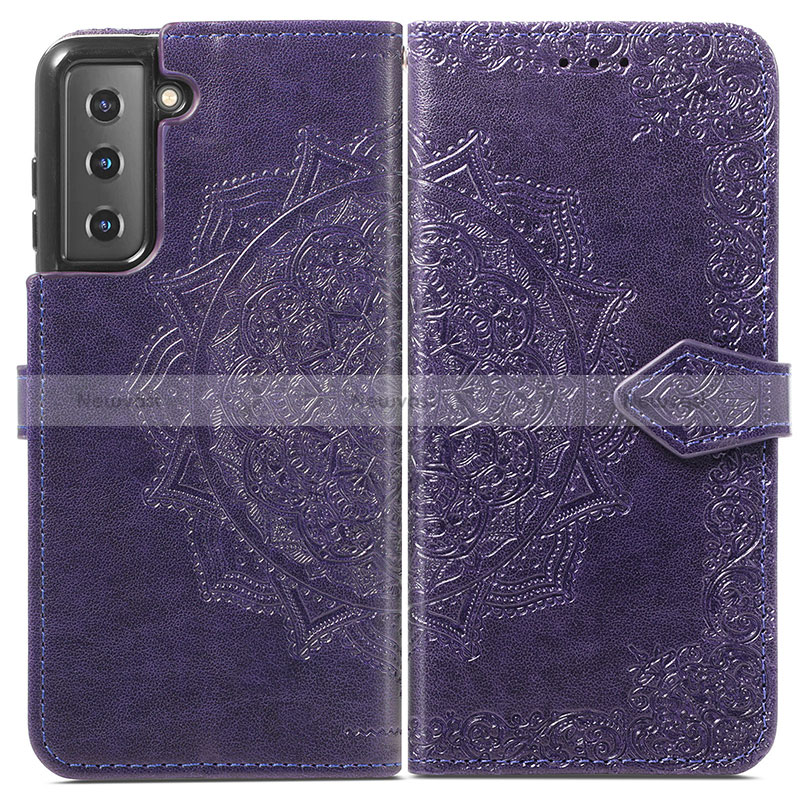 Leather Case Stands Fashionable Pattern Flip Cover Holder S01D for Samsung Galaxy S24 5G