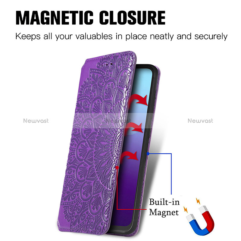 Leather Case Stands Fashionable Pattern Flip Cover Holder S01D for Vivo V20