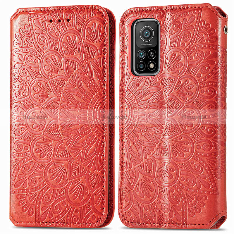 Leather Case Stands Fashionable Pattern Flip Cover Holder S01D for Xiaomi Mi 10T Pro 5G