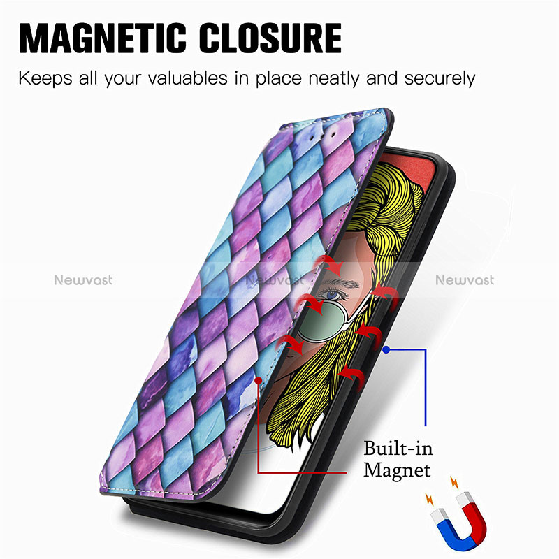 Leather Case Stands Fashionable Pattern Flip Cover Holder S02D for Huawei Honor 9X