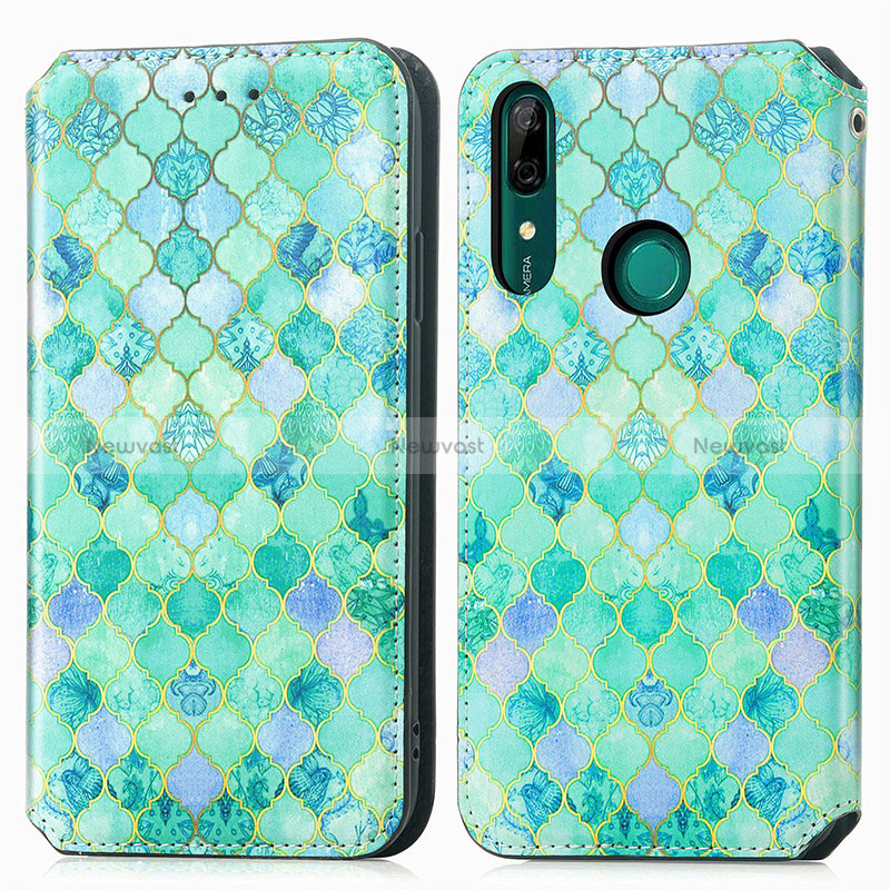 Leather Case Stands Fashionable Pattern Flip Cover Holder S02D for Huawei Honor 9X
