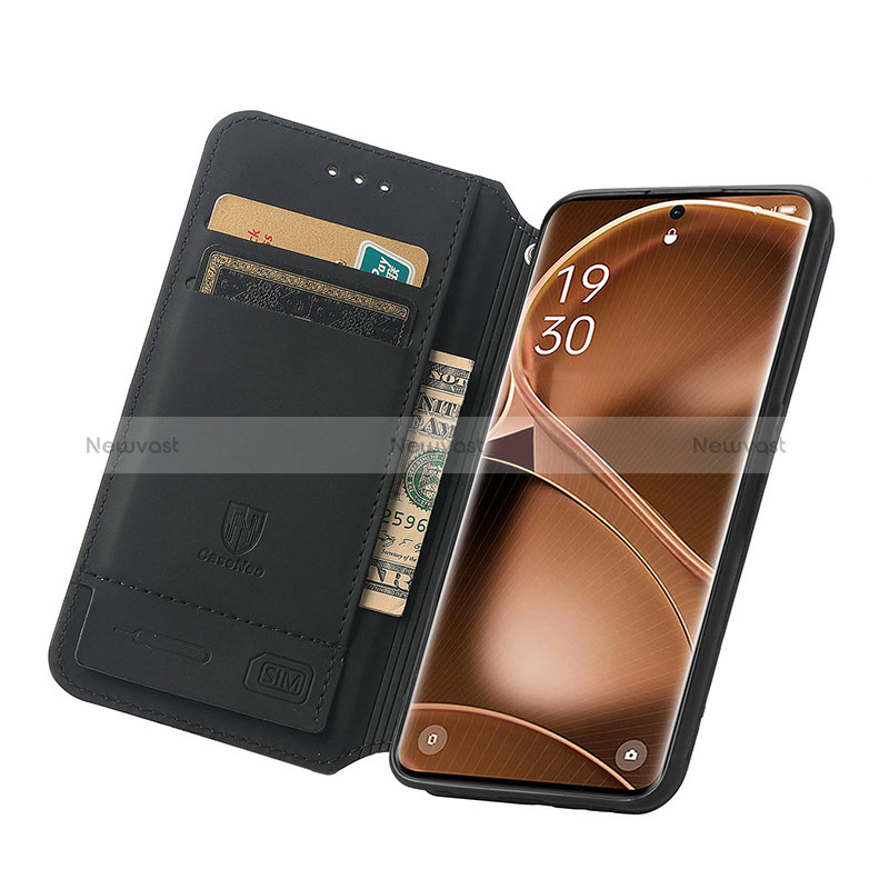 Leather Case Stands Fashionable Pattern Flip Cover Holder S02D for Oppo Find X6 Pro 5G