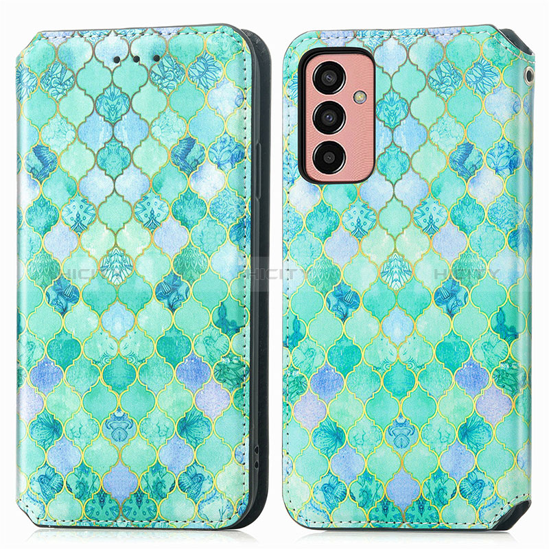 Leather Case Stands Fashionable Pattern Flip Cover Holder S02D for Samsung Galaxy F13 4G