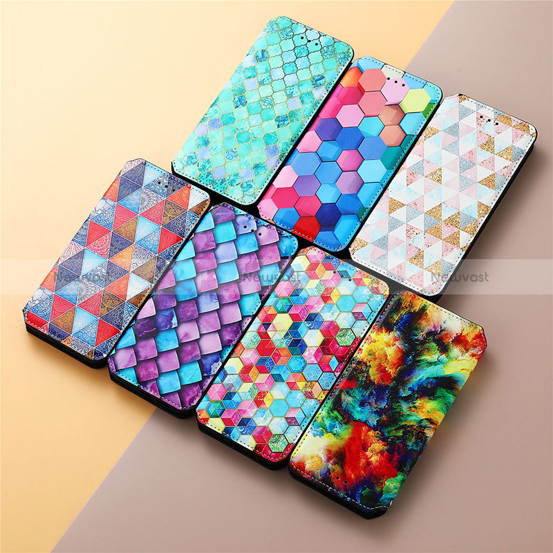 Leather Case Stands Fashionable Pattern Flip Cover Holder S02D for Samsung Galaxy S20 FE (2022) 5G