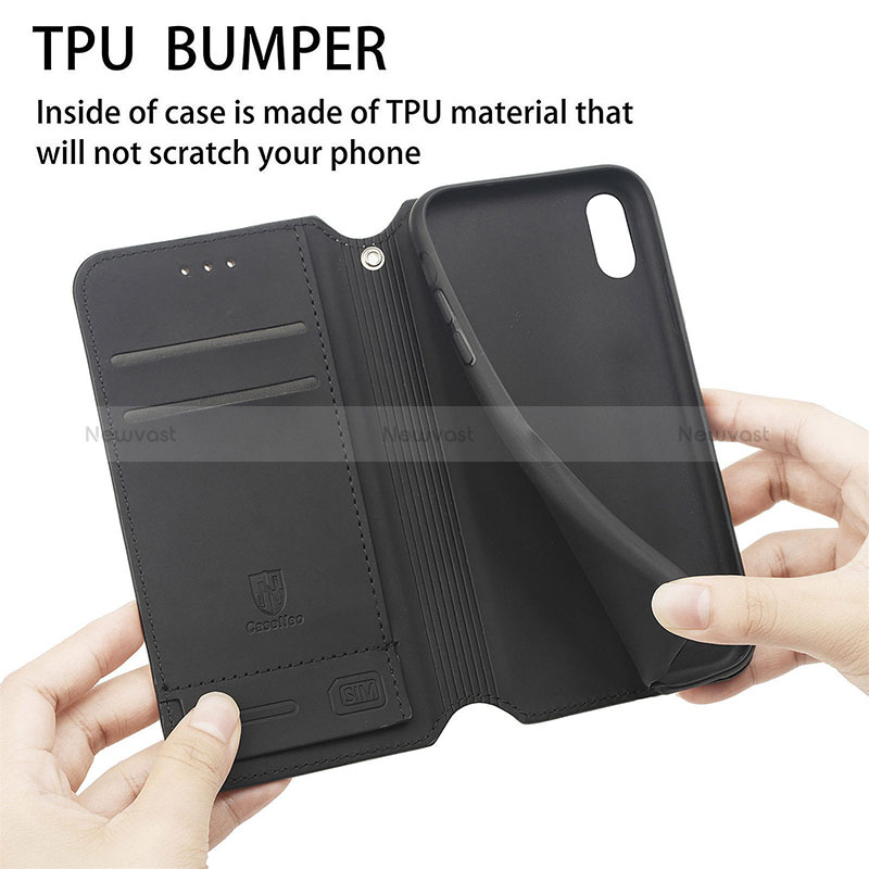 Leather Case Stands Fashionable Pattern Flip Cover Holder S02D for Samsung Galaxy S22 Plus 5G