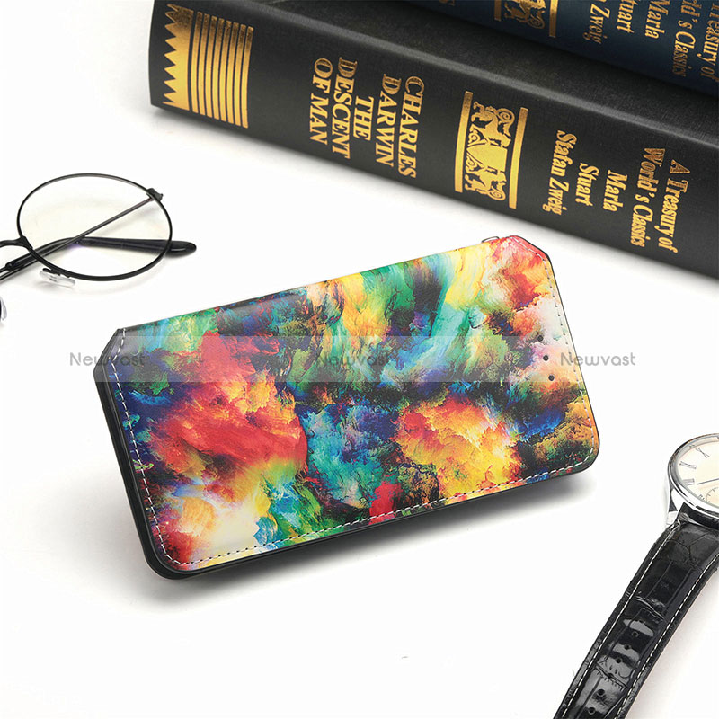 Leather Case Stands Fashionable Pattern Flip Cover Holder S02D for Xiaomi Redmi 10 Power