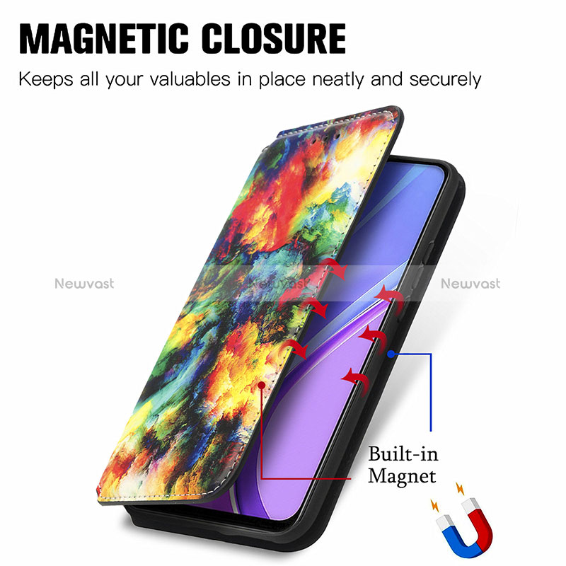 Leather Case Stands Fashionable Pattern Flip Cover Holder S02D for Xiaomi Redmi 9