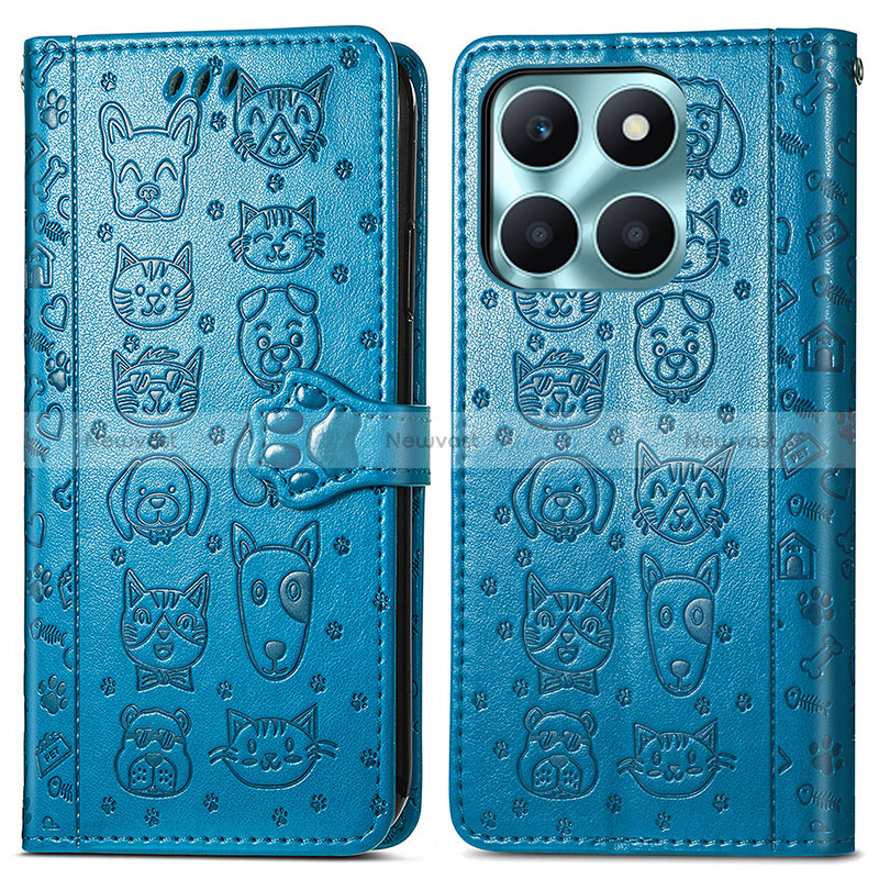Leather Case Stands Fashionable Pattern Flip Cover Holder S03D for Huawei Honor X6a