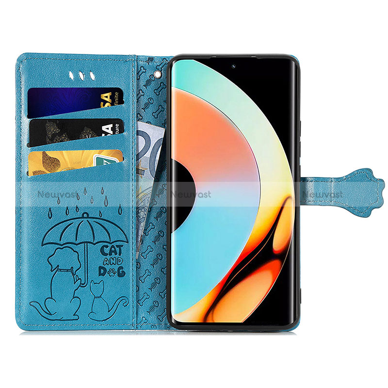Leather Case Stands Fashionable Pattern Flip Cover Holder S03D for Realme 10 Pro+ Plus 5G