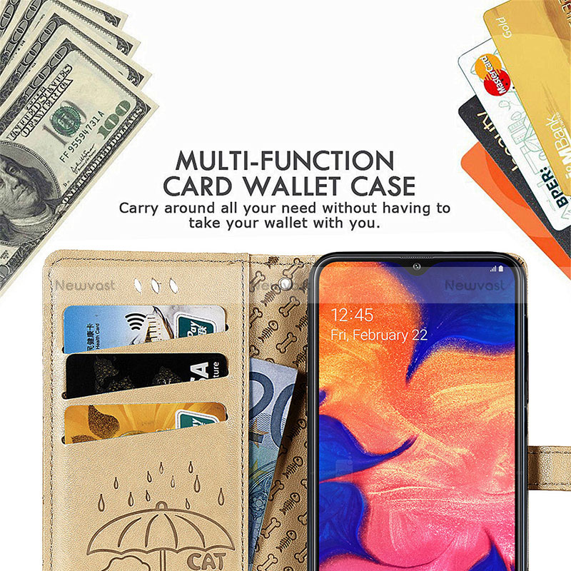 Leather Case Stands Fashionable Pattern Flip Cover Holder S03D for Samsung Galaxy A10