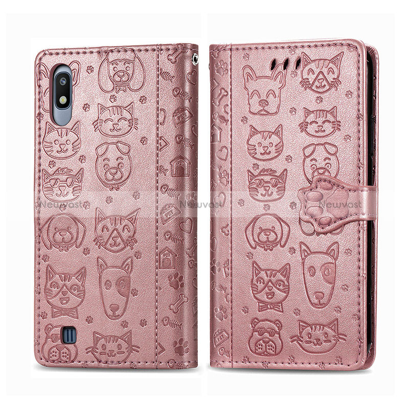 Leather Case Stands Fashionable Pattern Flip Cover Holder S03D for Samsung Galaxy A10