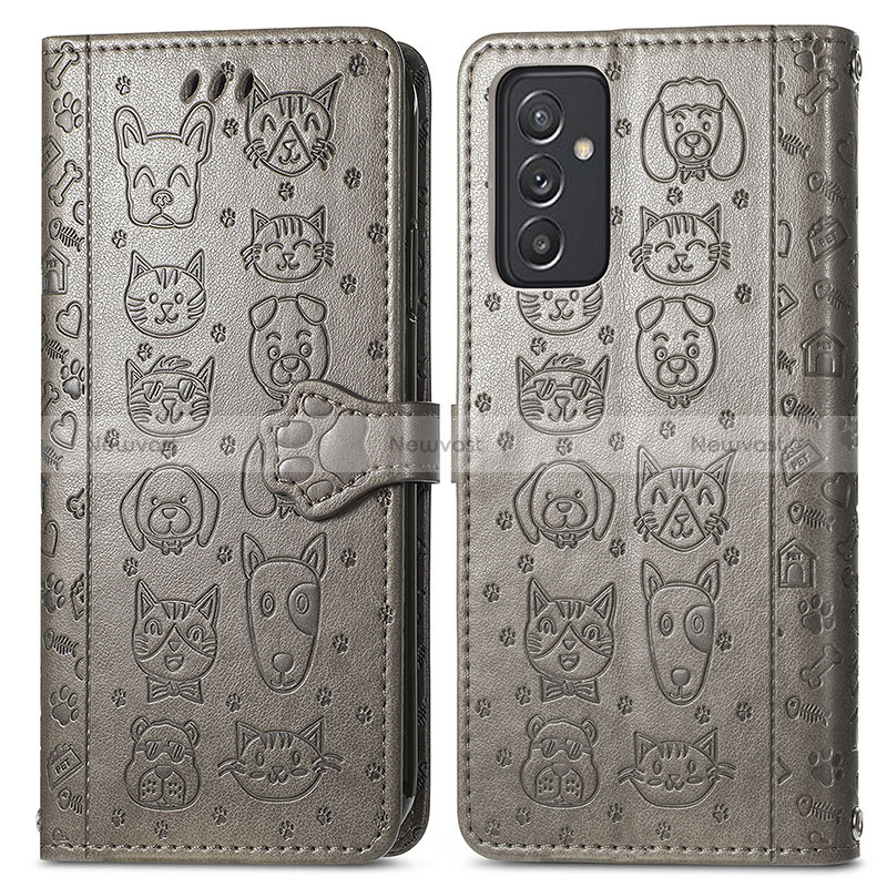 Leather Case Stands Fashionable Pattern Flip Cover Holder S03D for Samsung Galaxy A15 4G