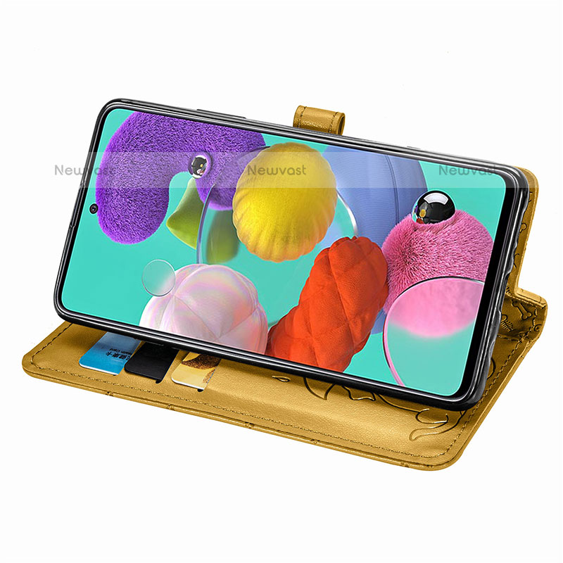 Leather Case Stands Fashionable Pattern Flip Cover Holder S03D for Samsung Galaxy A71 4G A715