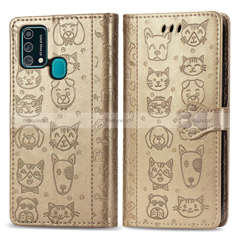 Leather Case Stands Fashionable Pattern Flip Cover Holder S03D for Samsung Galaxy F41