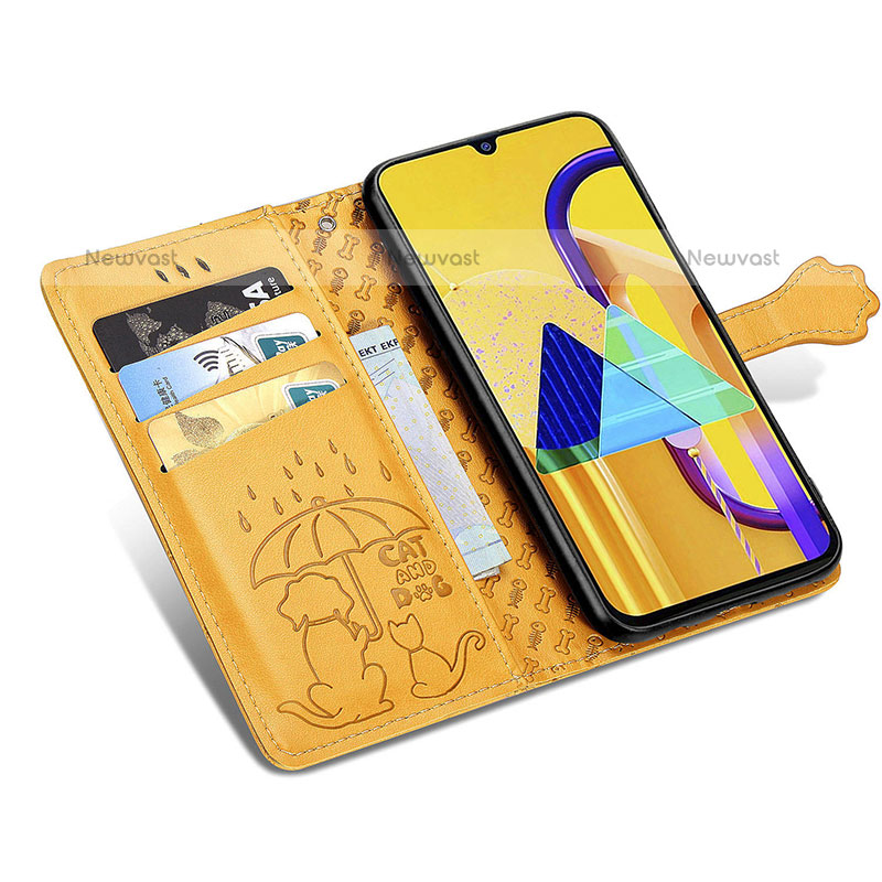 Leather Case Stands Fashionable Pattern Flip Cover Holder S03D for Samsung Galaxy M30s