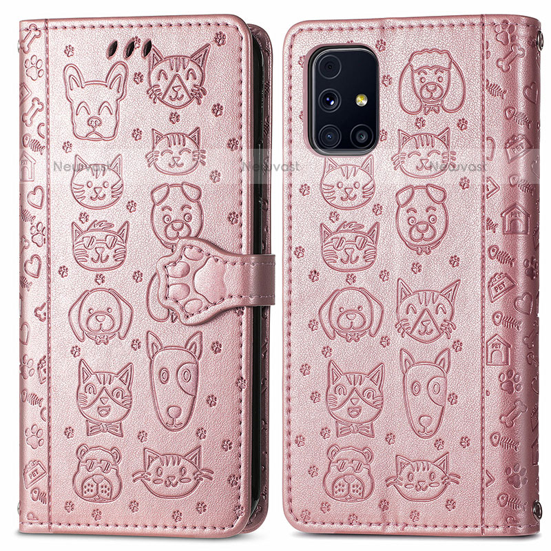 Leather Case Stands Fashionable Pattern Flip Cover Holder S03D for Samsung Galaxy M31s