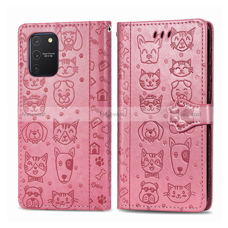 Leather Case Stands Fashionable Pattern Flip Cover Holder S03D for Samsung Galaxy S10 Lite