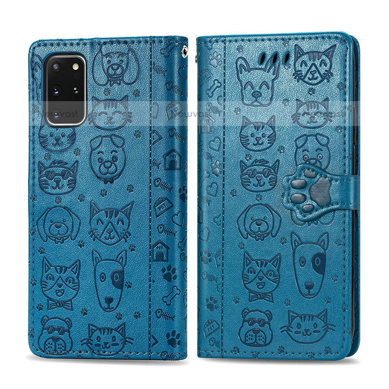 Leather Case Stands Fashionable Pattern Flip Cover Holder S03D for Samsung Galaxy S20 Plus 5G