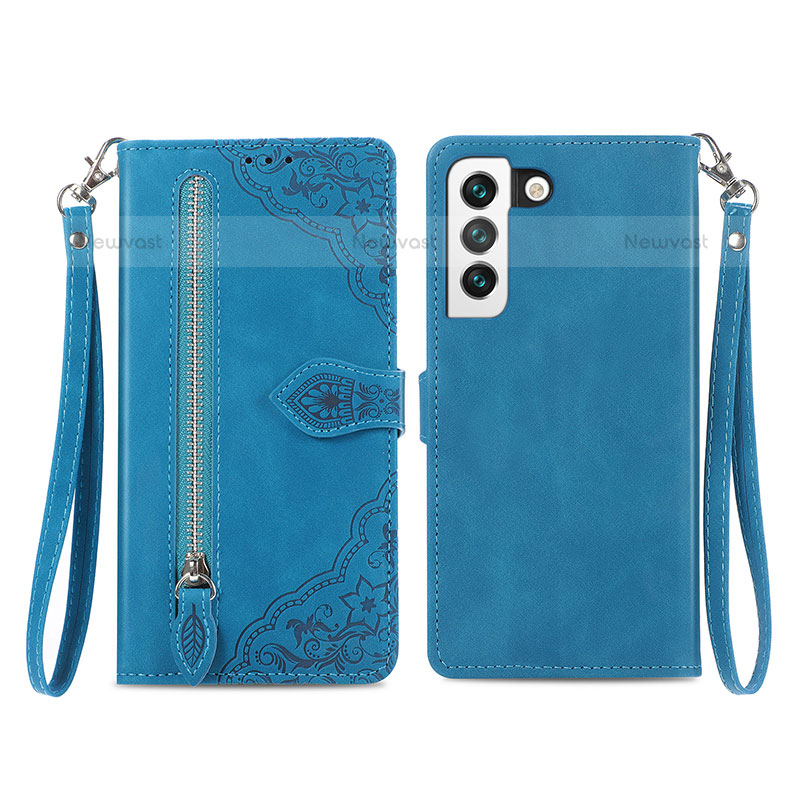 Leather Case Stands Fashionable Pattern Flip Cover Holder S03D for Samsung Galaxy S21 FE 5G