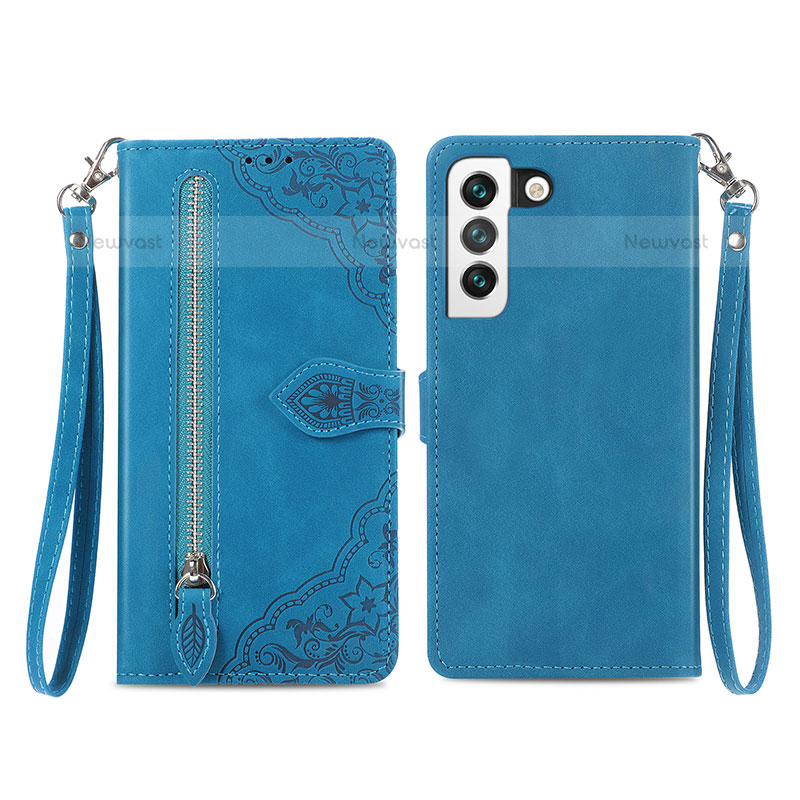 Leather Case Stands Fashionable Pattern Flip Cover Holder S03D for Samsung Galaxy S21 Plus 5G