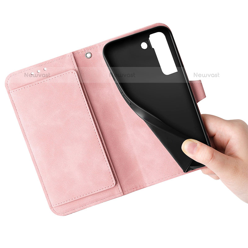 Leather Case Stands Fashionable Pattern Flip Cover Holder S03D for Samsung Galaxy S21 Plus 5G