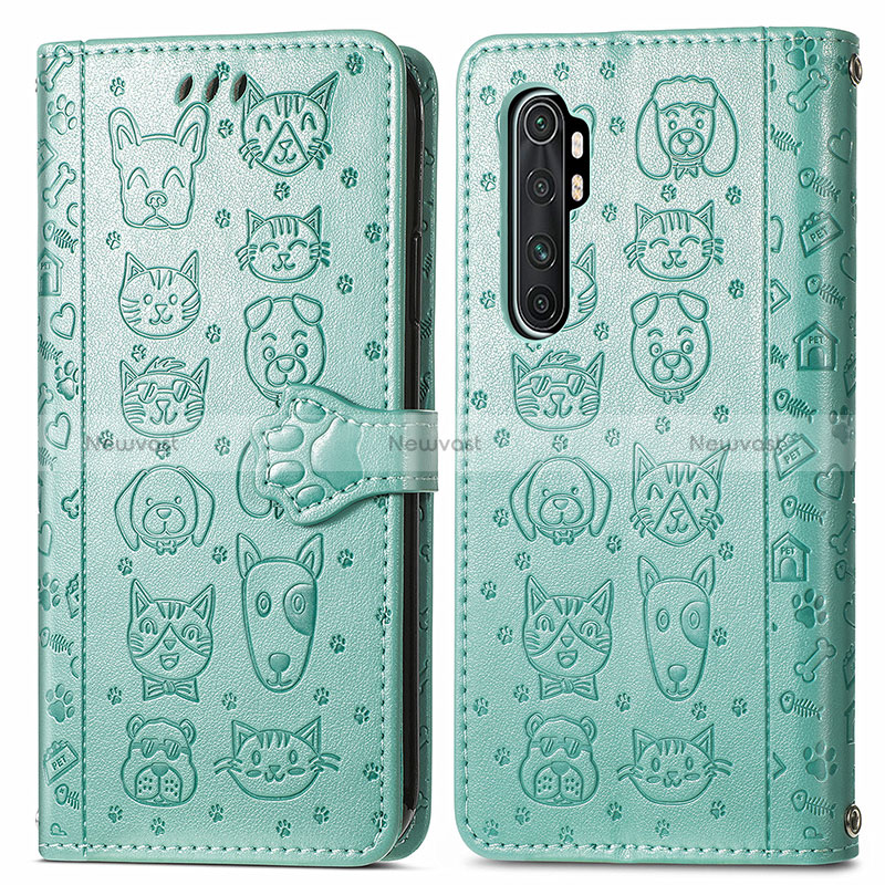 Leather Case Stands Fashionable Pattern Flip Cover Holder S03D for Xiaomi Mi Note 10 Lite