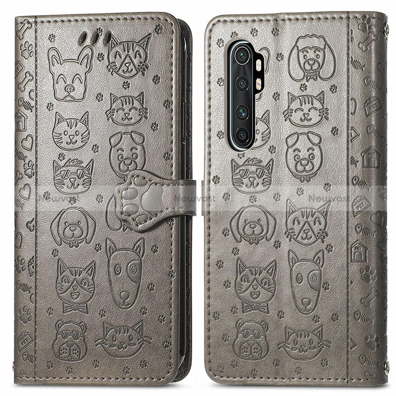 Leather Case Stands Fashionable Pattern Flip Cover Holder S03D for Xiaomi Mi Note 10 Lite
