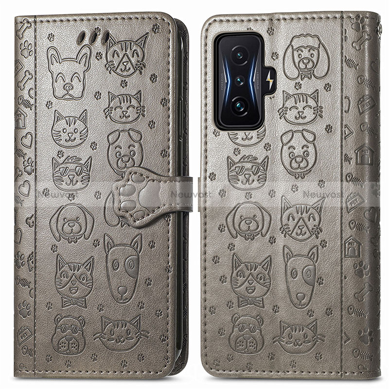 Leather Case Stands Fashionable Pattern Flip Cover Holder S03D for Xiaomi Poco F4 GT 5G