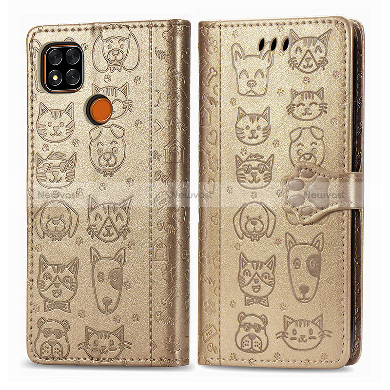 Leather Case Stands Fashionable Pattern Flip Cover Holder S03D for Xiaomi Redmi 10A 4G