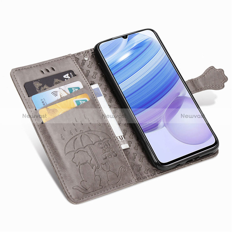 Leather Case Stands Fashionable Pattern Flip Cover Holder S03D for Xiaomi Redmi 10X 5G