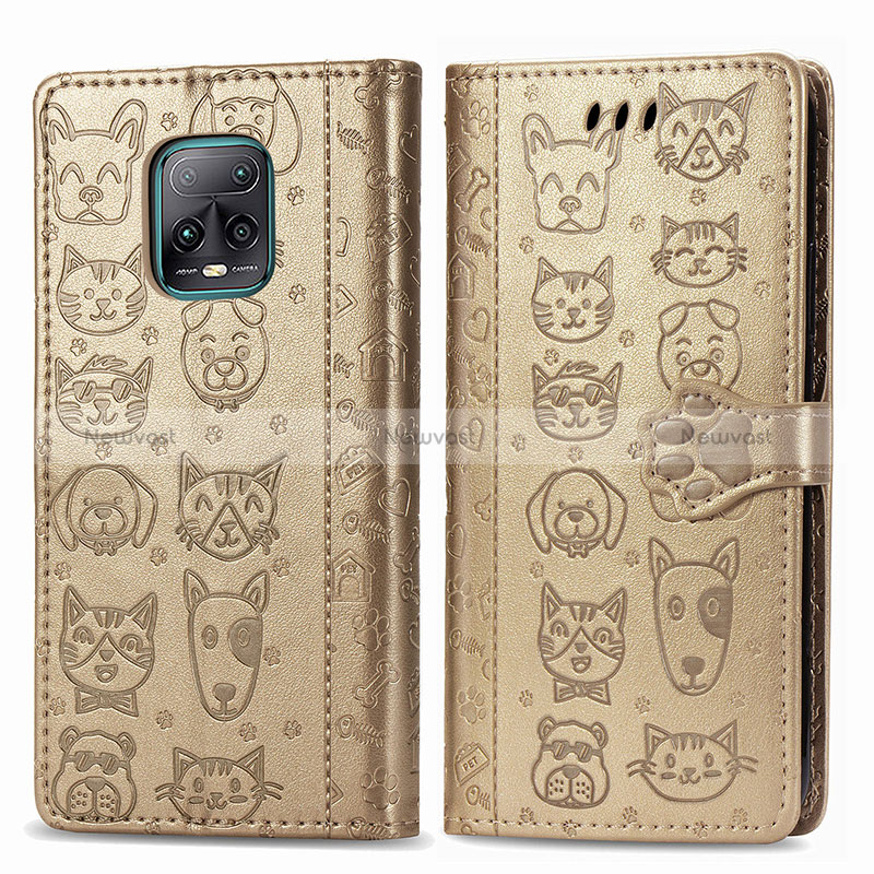 Leather Case Stands Fashionable Pattern Flip Cover Holder S03D for Xiaomi Redmi 10X 5G