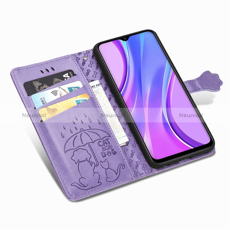 Leather Case Stands Fashionable Pattern Flip Cover Holder S03D for Xiaomi Redmi 9