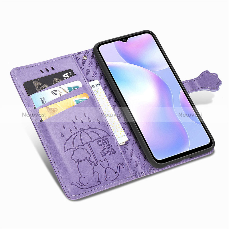 Leather Case Stands Fashionable Pattern Flip Cover Holder S03D for Xiaomi Redmi 9A
