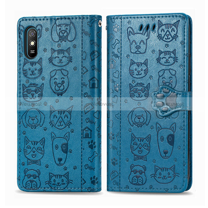 Leather Case Stands Fashionable Pattern Flip Cover Holder S03D for Xiaomi Redmi 9AT